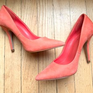 Salmon stiletto heels